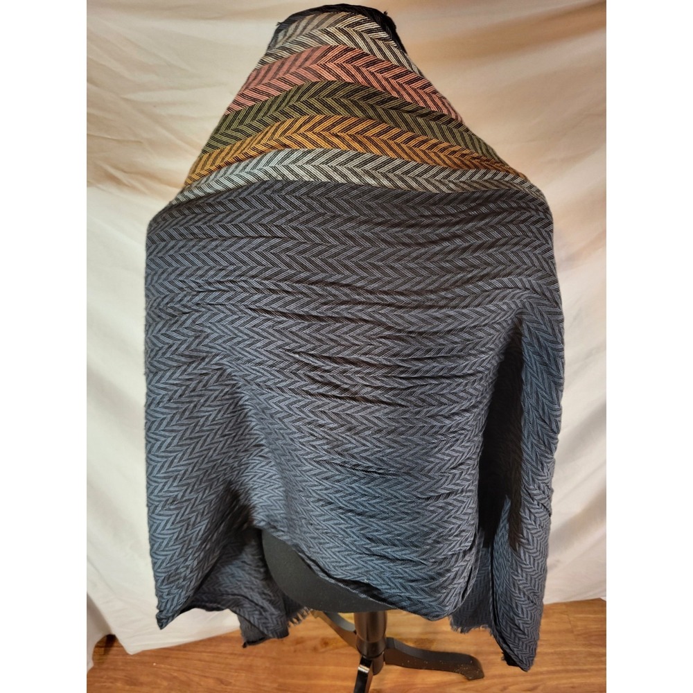 Galeries Lafayette Large Herringbone Scarf Wrap